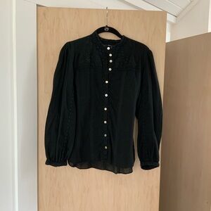 Love shack Fancy blouse size medium